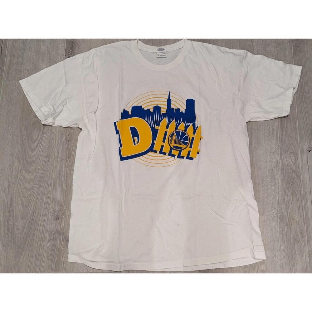 Vtg Y2K Golden State Warriors Defense Skyline Sga Promo Shirt